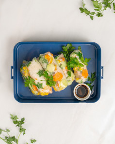 Gỏi Cuốn Sắc Màu: Thịt Heo Châu Âu và Rau Củ Tươi Ngon