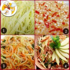 Gỏi Xoài Xanh Mực Khô Chua Ngọt Thơm Ngon