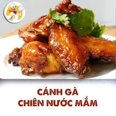 Cánh gà vàng ươm trong nước mắm mặn