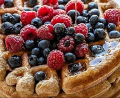 Good Morning Oatmeal Waffles 🍓😋