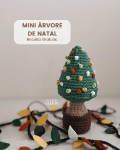Gráfico de Mini Árvore de Natal em Crochê - Receita Grátis