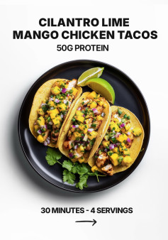 Grilled Cilantro Lime Mango Chicken Tacos Recipe 🍋‍🟩🔥
