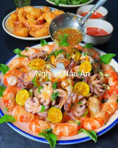 Hải Sản Trộn Sốt Thái Chua Cay Ngon Tuyệt