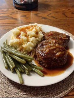 Hamburger Steaks with Onion Gravy