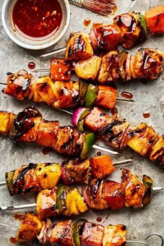 Hawaiian Chicken Kebabs