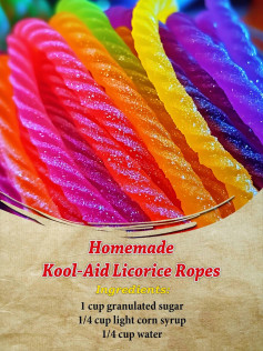 Homemade Kool-Aid Licorice Ropes