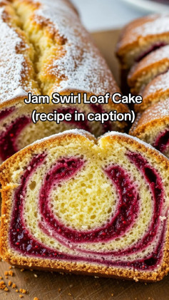 Jam Swirl Loaf Cake
