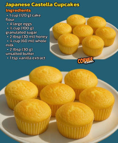 Japanese Castella Cupcakes Recipe........😋😋😋