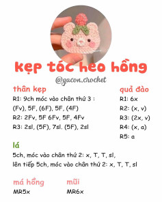kẹp tóc heo hồng, kẹp tóc trứng ốp la, kẹp tóc ếch mắt to, kẹp tóc dưa hấu.