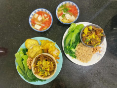 Khoai lang hấp/ quinoa