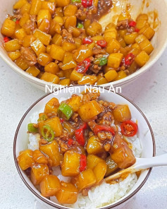 Khoai Tây Xào Thịt Băm Sốt Cay Đậm Đà