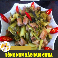 Lòng Non Xào Dưa Chua Hương Vị Đậm Đà
