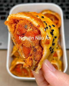 LƯU NGAY CÁCH LÀM BÁNH CUỘN XÚC XÍCH RONG BIỂN CHÀ BÔNG BẰNG NỒI CHIÊN KHÔNG DẦU.