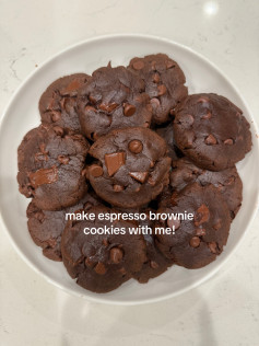 make espresso brownie cookies with me!☕️