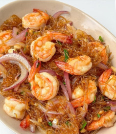 Miến Tôm Xào Hành Tây Ngọt Ngào