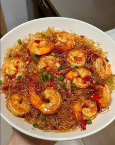 Miến Xào Tôm Cay Nồng Ngọt Ngào