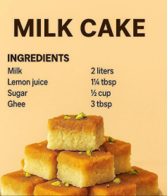 Milk Cake (Kalakand-style) recipe