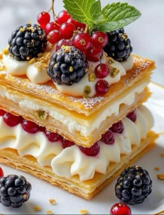 Mille-Feuille with Fresh Berries