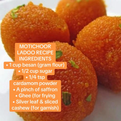 🍊 Motichoor Ladoo Recipe