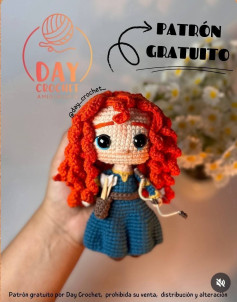 Muñeca de Amigurumi con Cabello Rizado para Principiantes