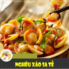 Nghêu Xào Sa Tế Cay Nồng Hương Sả Tươi