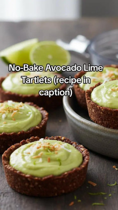 No-Bake Avocado Lime Tartlets