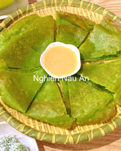 Pancake Lá Dứa Thơm Ngon Chấm Sữa Đặc