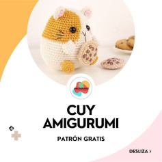 Patrón de amigurumi de cuy adorable para tejer