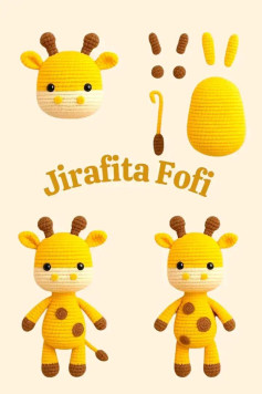 Patrón de amigurumi de jirafa fofi para crochet principiantes