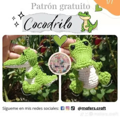 Patrón de cocodrilo amigurumi fácil y gratuito para principiantes