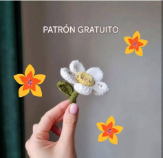 Patrón de flor de crochet fácil y gratuito