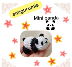 Patrón de ganchillo para hacer un mini panda de amigurumi