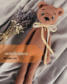 Patrón de oso de peluche de ganchillo gratis
