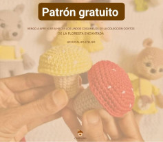 Patrón de setas de ganchillo de la colección Floresta Encantada