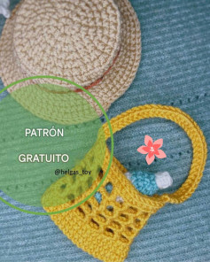 Patrón de Sombrero y Bolsa de Ganchillo Gratis