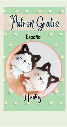 Patrón Gratis de Amigurumi Husky en Español