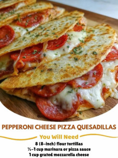 Pepperoni Cheese Pizza Quesadillas