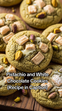 Pistachio and White Chocolate Cookies