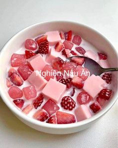 Pudding Dâu Trân Châu Lạnh Mát Lành