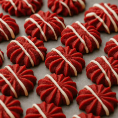 Red Velvet Butter Cookies Recipe (about 40–50 pcs)