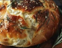 RUSTIC NO KNEAD ROSEMARY GARLIC BREAD