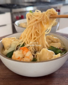 Savory Shrimp and Ginger Wonton Noodle Delight