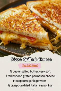 simple and tasty Pizza Grilled Cheese 🍕🧀
