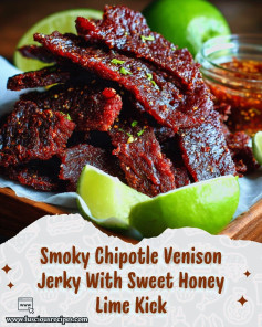 Smoky Chipotle Venison Jerky With Sweet Honey Lime Kick