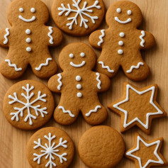 Soft Gingerbread Cookies Recipe (about 30 pcs)