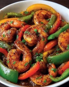 Spicy Shrimp with Bell Peppers