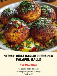 Sticky Chili Garlic Chickpea Falafel Balls