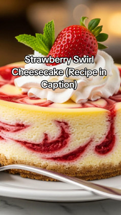 Strawberry Swirl Cheesecake