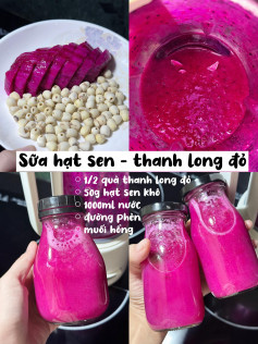 Sữa hạt sen - thanh long đỏ