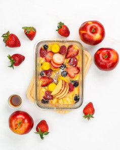 Trứng ốp lết táo đầy nắng cho trẻ em